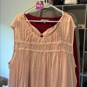 Women's Pink Sleeveless Top